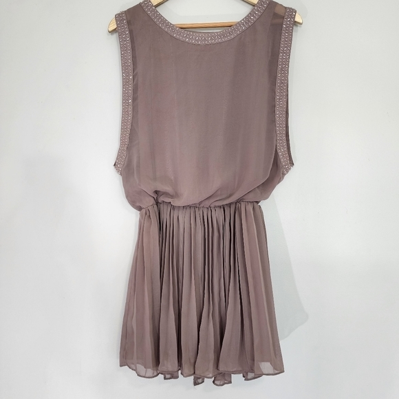 Moon Collection Dresses & Skirts - MOON COLLECTION PLEATED CHIFFON MINI DRESS
